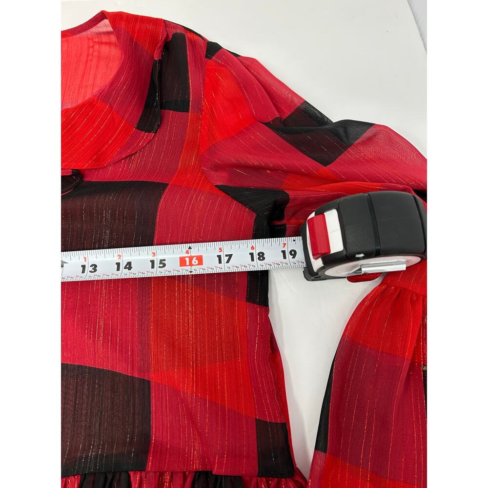 INC Top Blouse Women Small y2K Sheer Coquette Romantic Cocktail Party Retro - Picture 7 of 8